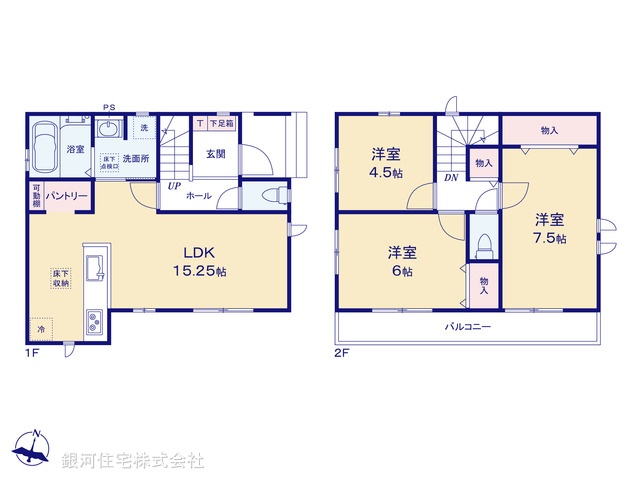 G00386665 埼玉県新座市野寺３丁目 新築一戸建て 3290万円【間取図】
