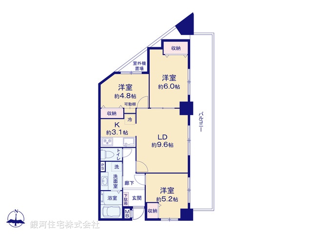 G00386682 東京都墨田区東向島６丁目 中古マンション 5980万円【間取図】