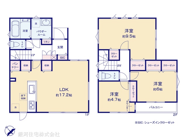 G00386706 神奈川県横須賀市内川１丁目 新築一戸建て 3680万円【間取図】