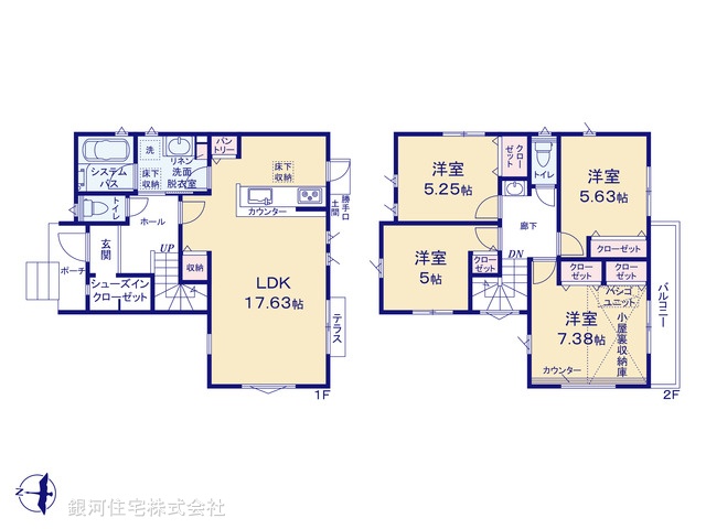 G00386754 神奈川県横浜市瀬谷区瀬谷２丁目 新築一戸建て 5980万円【間取図】