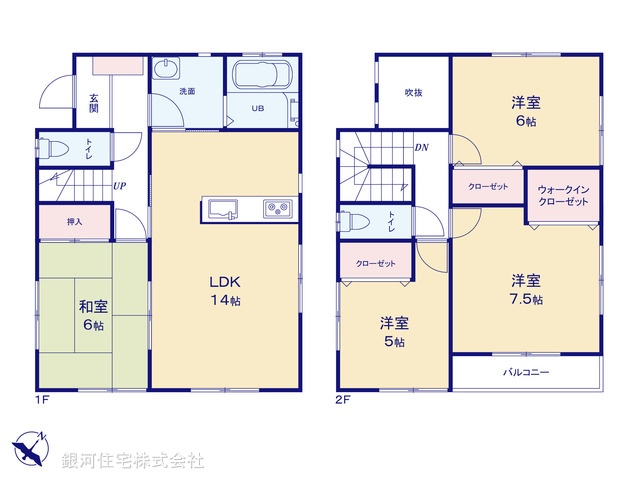 G00386778 千葉県松戸市六実２丁目 中古一戸建て 2399万円【間取図】