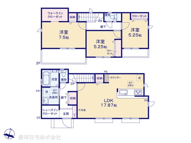 G00386877 東京都八王子市長房町 新築一戸建て 3499万円【間取図】