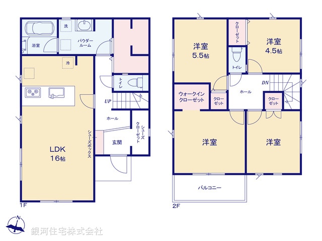 G00386880 神奈川県愛甲郡愛川町中津 新築一戸建て 3080万円【間取図】