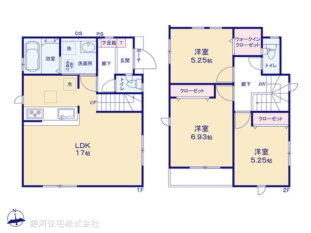 G00386892 東京都葛飾区東金町７丁目 新築一戸建て 5190万円【間取図】