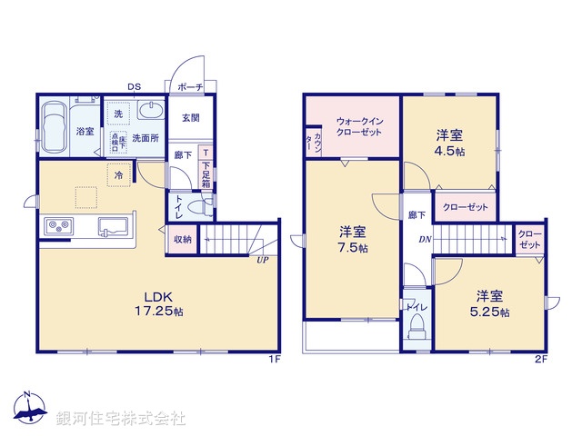 G00386893 東京都葛飾区東金町７丁目 新築一戸建て 4990万円【間取図】