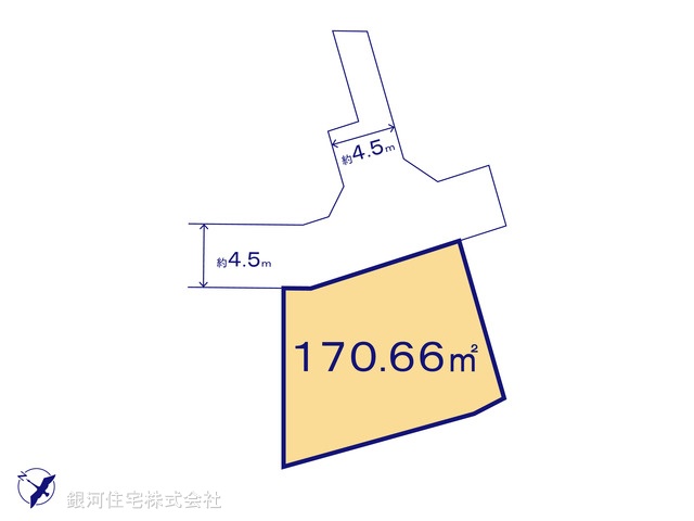 G00386905 神奈川県秦野市西田原 土地 1420万円【区画図】