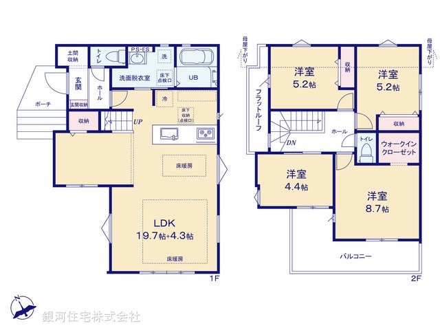 G00386929 千葉県船橋市高根台３丁目 新築一戸建て 5499万円【間取図】
