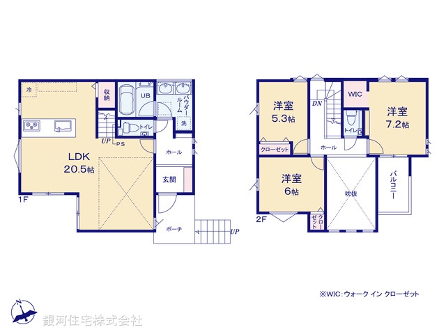 G00386937 神奈川県横浜市港北区大倉山６丁目 新築一戸建て 6980万円【間取図】