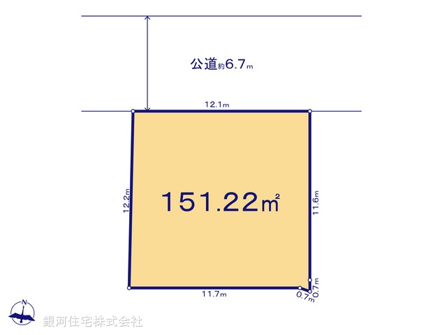 G00386959 神奈川県横浜市旭区中白根３丁目 土地 3280万円【区画図】
