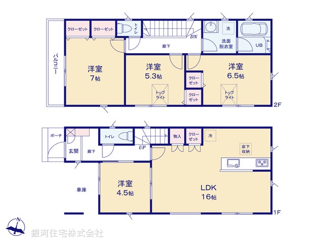 G00387251 埼玉県さいたま市浦和区大東２丁目 新築一戸建て 4280万円【間取図】