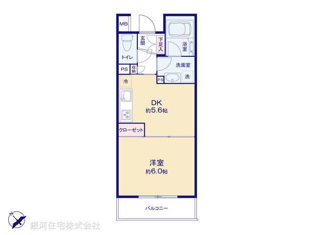 G00387432 東京都目黒区中目黒１丁目 中古マンション 6990万円【間取図】