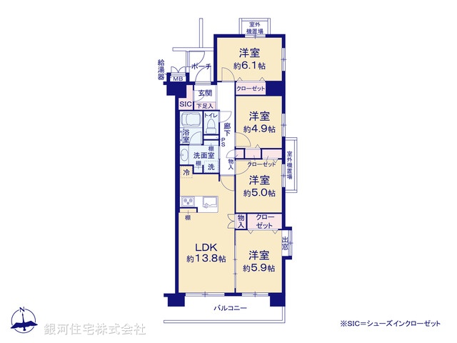 G00387586 東京都江戸川区中央１丁目 中古マンション 5499万円【間取図】