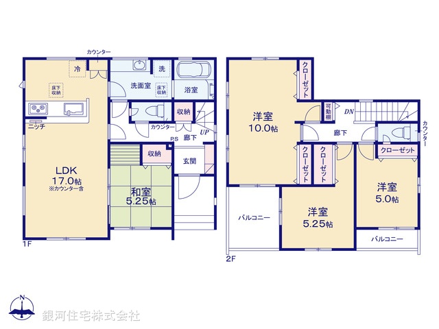 G00387796 埼玉県川口市大字安行領家 新築一戸建て 4290万円【間取図】