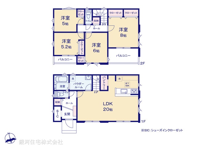 G00388209 神奈川県横浜市瀬谷区南瀬谷１丁目 新築一戸建て 5799万円【間取図】
