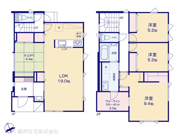 G00388252 千葉県千葉市稲毛区萩台町 中古一戸建て 4680万円【間取図】