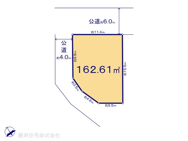 G00388272 神奈川県川崎市麻生区栗平１丁目 土地 4780万円【区画図】