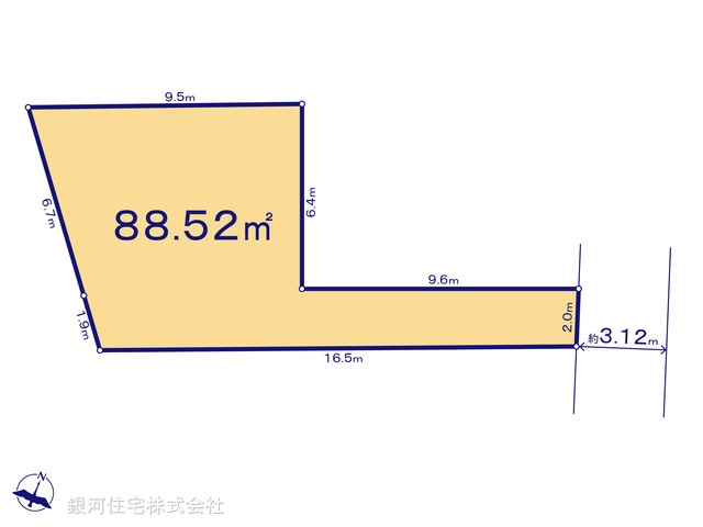 G00388343 東京都品川区上大崎３丁目 土地 1億1000万円【区画図】