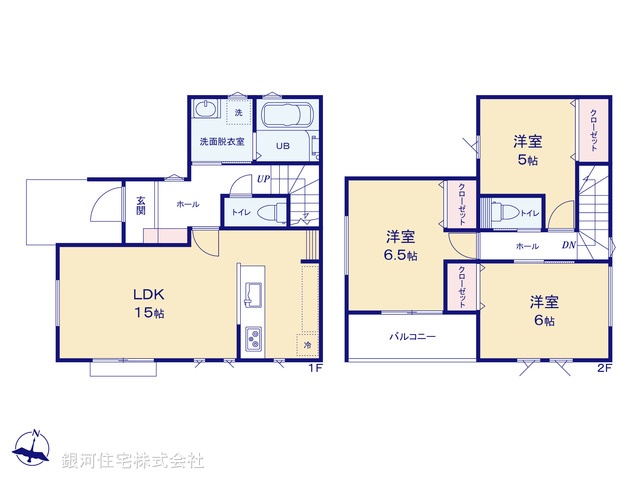 G00388445 埼玉県所沢市小手指元町３丁目 新築一戸建て 3380万円【間取図】