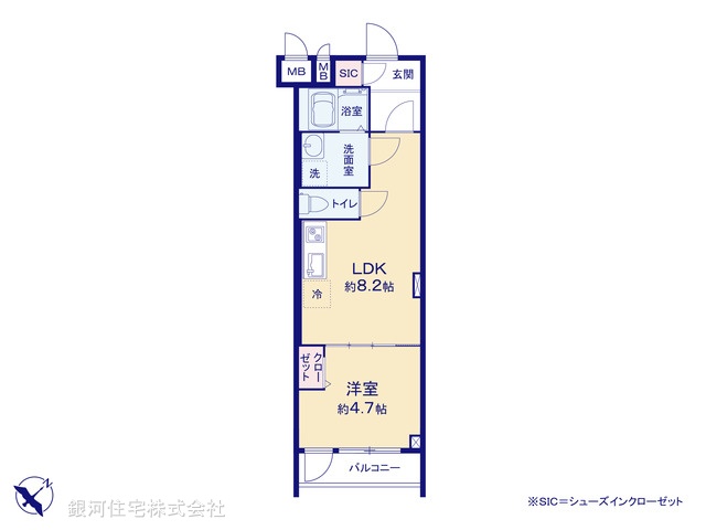 G00388493 東京都港区元麻布１丁目 中古マンション 6399万円【間取図】