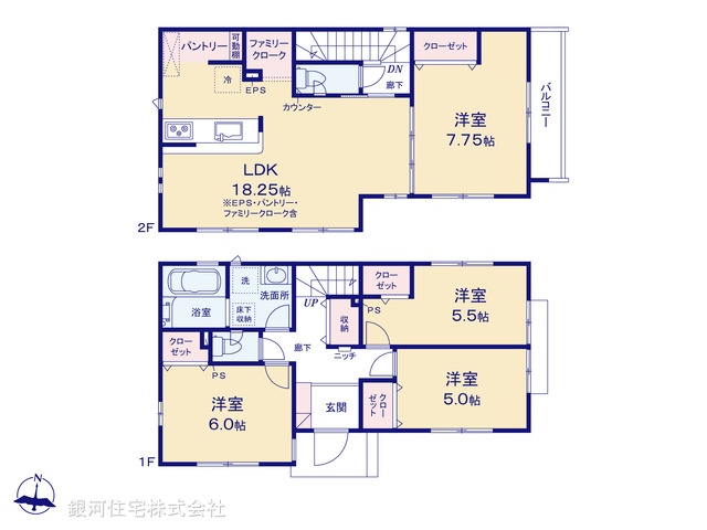 G00388519 東京都立川市若葉町４丁目 新築一戸建て 5960万円【間取図】