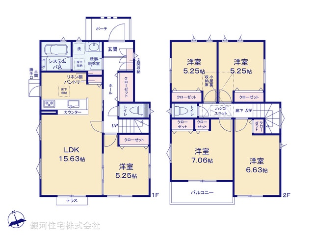 G00388607 神奈川県厚木市戸田 新築一戸建て 3680万円【間取図】