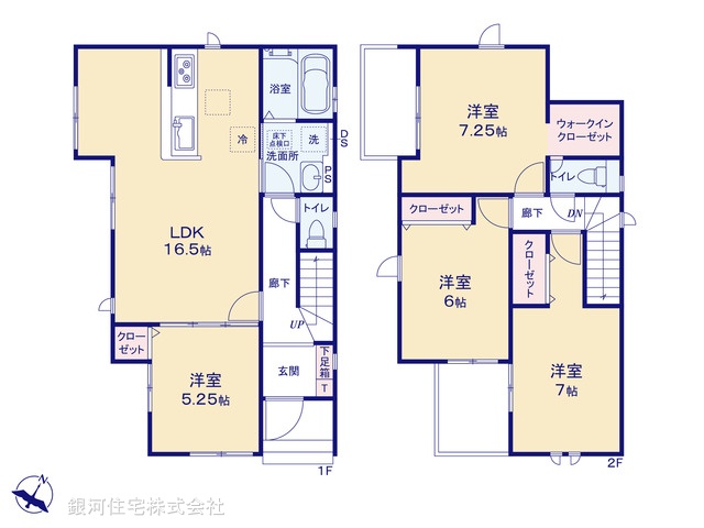 G00388681 埼玉県上尾市大字大谷本郷 新築一戸建て 2899万円【間取図】