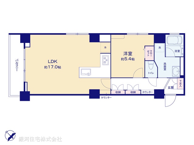 G00388707 東京都港区高輪２丁目 中古マンション 6599万円【間取図】