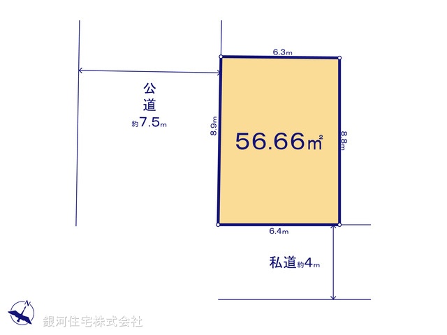G00388799 埼玉県さいたま市南区南浦和４丁目 土地(建築条件付土地) 3780万円【区画図】