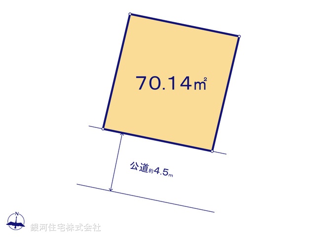 G00388805 神奈川県川崎市川崎区浅田２丁目 土地 4090万円【区画図】