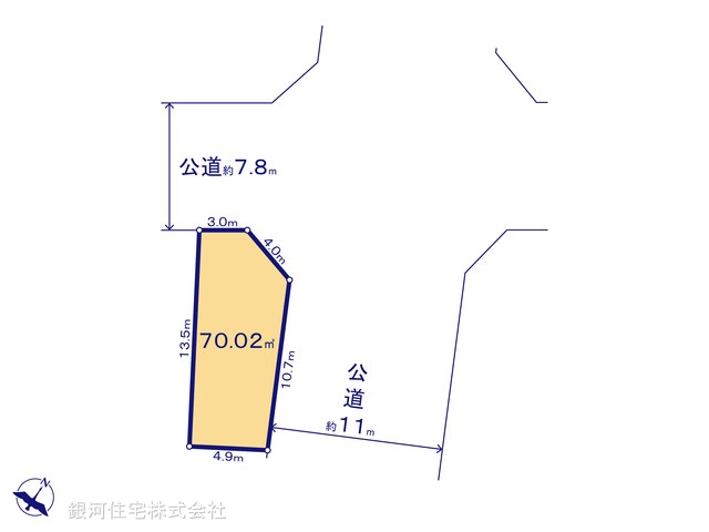 G00388851 神奈川県横浜市南区共進町２丁目 土地 4898万円【区画図】
