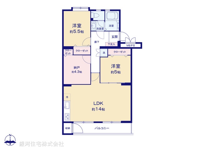 G00388961 埼玉県さいたま市南区文蔵３丁目 中古マンション 1980万円【間取図】