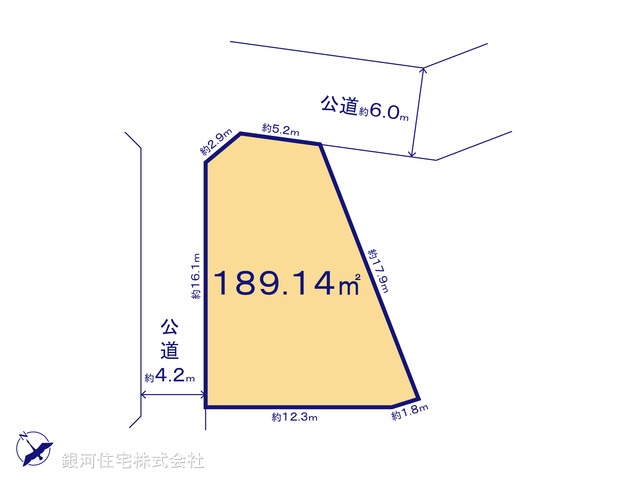 G00388983 埼玉県所沢市大字上山口 土地 1780万円【区画図】