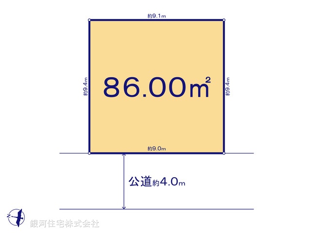 G00389057 埼玉県所沢市北中３丁目 土地 1880万円【区画図】