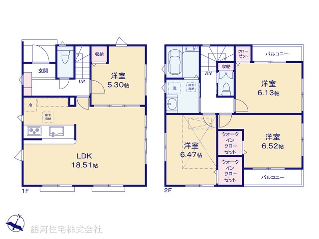 G00389069 埼玉県草加市新里町 新築一戸建て 3980万円【間取図】
