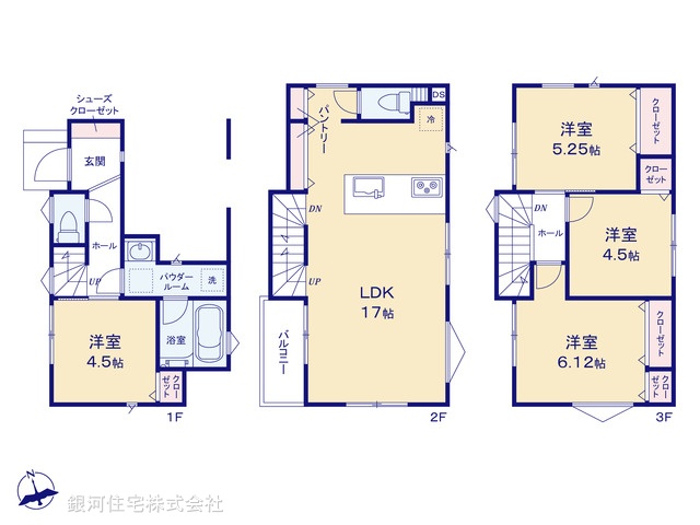 G00389152 神奈川県横浜市保土ヶ谷区川島町 新築一戸建て 4180万円【間取図】