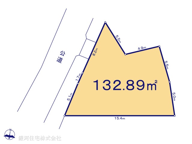 G00389281 東京都日野市落川 土地 3680万円【区画図】
