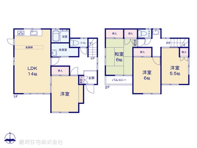 G00389316 千葉県松戸市大金平５丁目 中古一戸建て 3049万円【間取図】