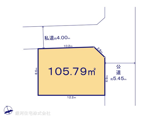 G00389525 東京都杉並区上荻３丁目 土地 1億980万円【区画図】