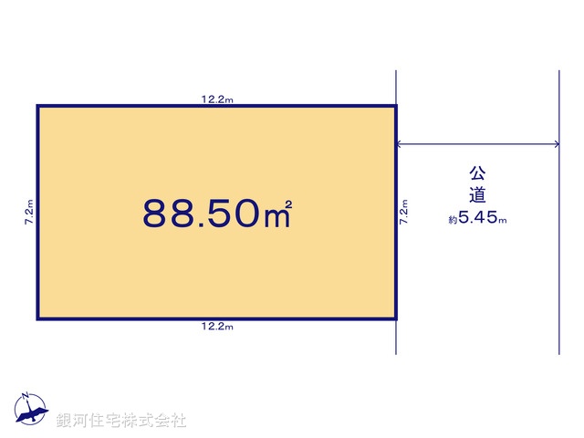 G00389526 東京都杉並区上荻３丁目 土地 8380万円【区画図】