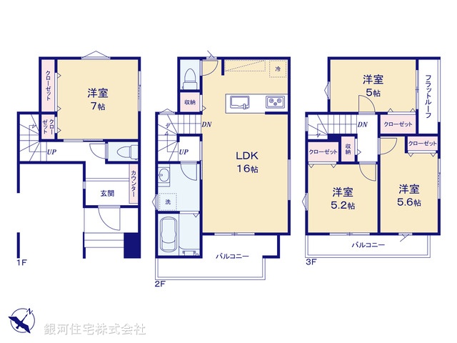 G00389595 埼玉県戸田市美女木４丁目 新築一戸建て 4580万円【間取図】