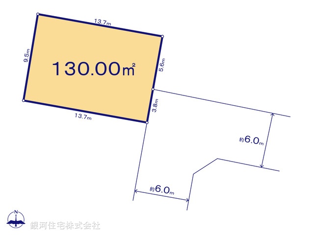 G00389627 東京都八王子市中山 土地 1790万円【区画図】