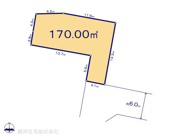 G00389628 東京都八王子市中山 土地 1990万円【区画図】
