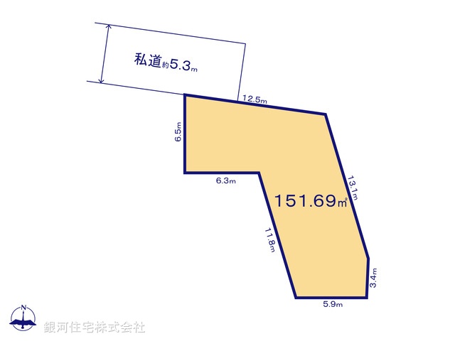 G00389657 千葉県千葉市中央区稲荷町１丁目 土地 2790万円【区画図】
