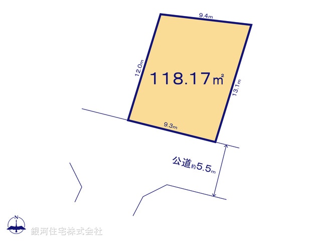 G00389801 埼玉県久喜市葛梅 土地 1330万円【区画図】