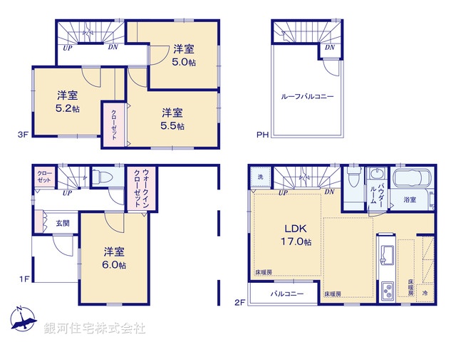G00389815 埼玉県川口市芝樋ノ爪２丁目 新築一戸建て 4780万円【間取図】