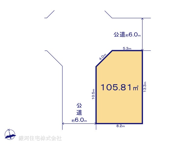 G00389824 埼玉県越谷市大字大道 土地 2990万円【区画図】