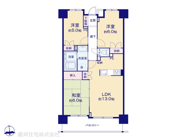 G00389994 東京都北区浮間４丁目 中古マンション 5980万円【間取図】
