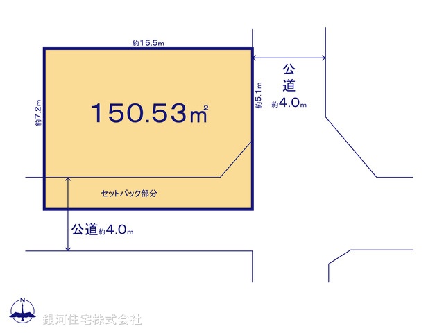 G00390029 埼玉県草加市住吉２丁目 土地 4280万円【区画図】
