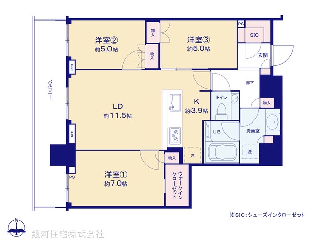 G00390063 東京都中央区晴海２丁目 中古マンション 1億4880万円【間取図】