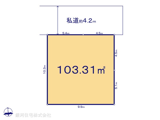 G00390100 埼玉県所沢市大字下安松 土地 2480万円【区画図】